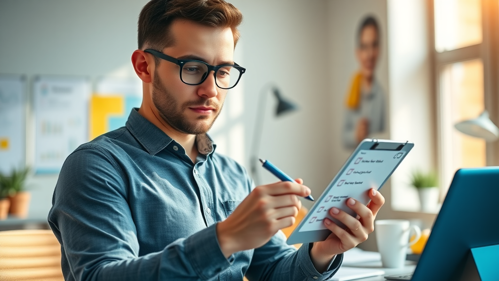 video marketing best practices: marketer checking off digital checklist for a successful campaign