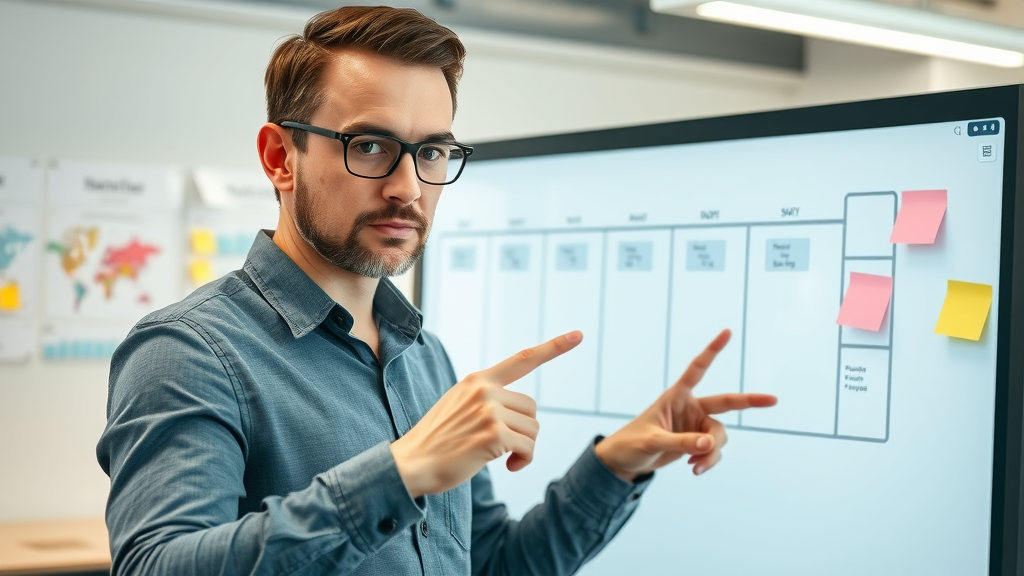video marketing strategy planning campaign timeline on digital whiteboard