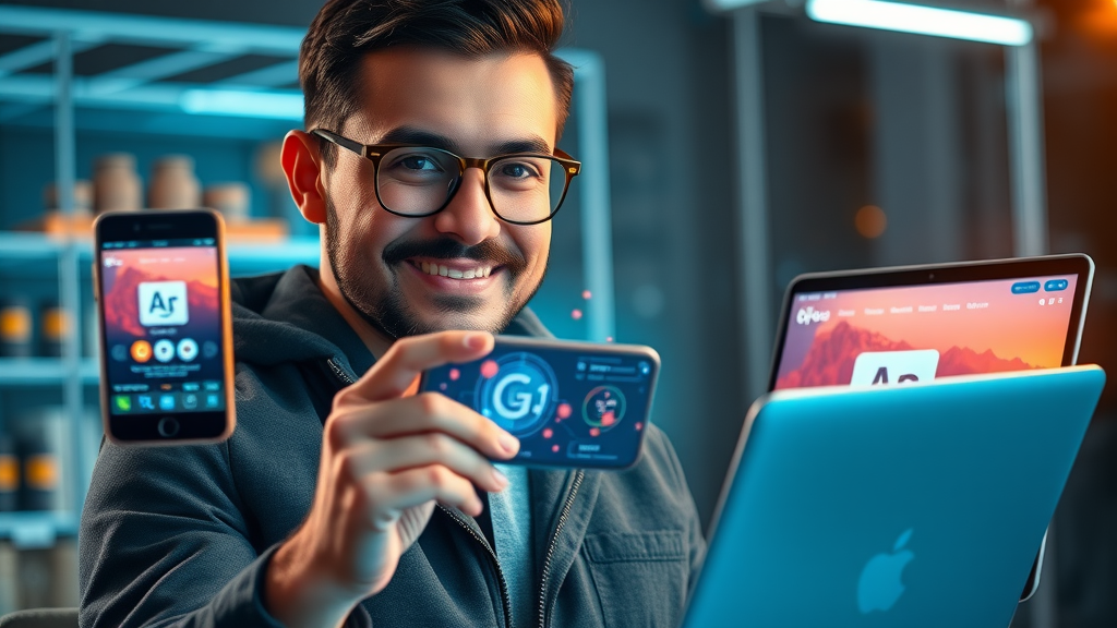 Consistent visual brand identity displayed across multiple devices for small business branding