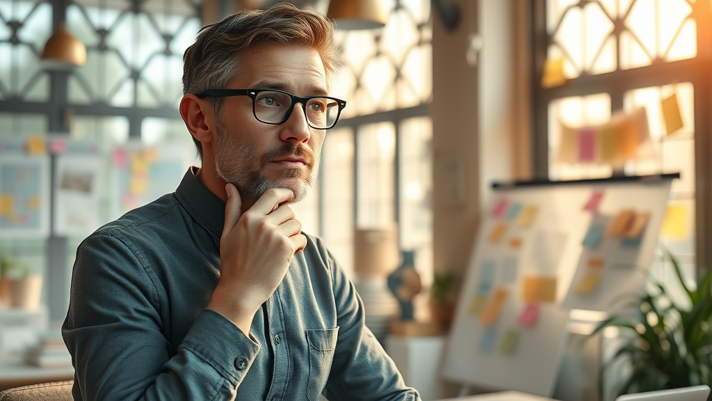 marketing strategist planning narrative with storyboards for brand story video