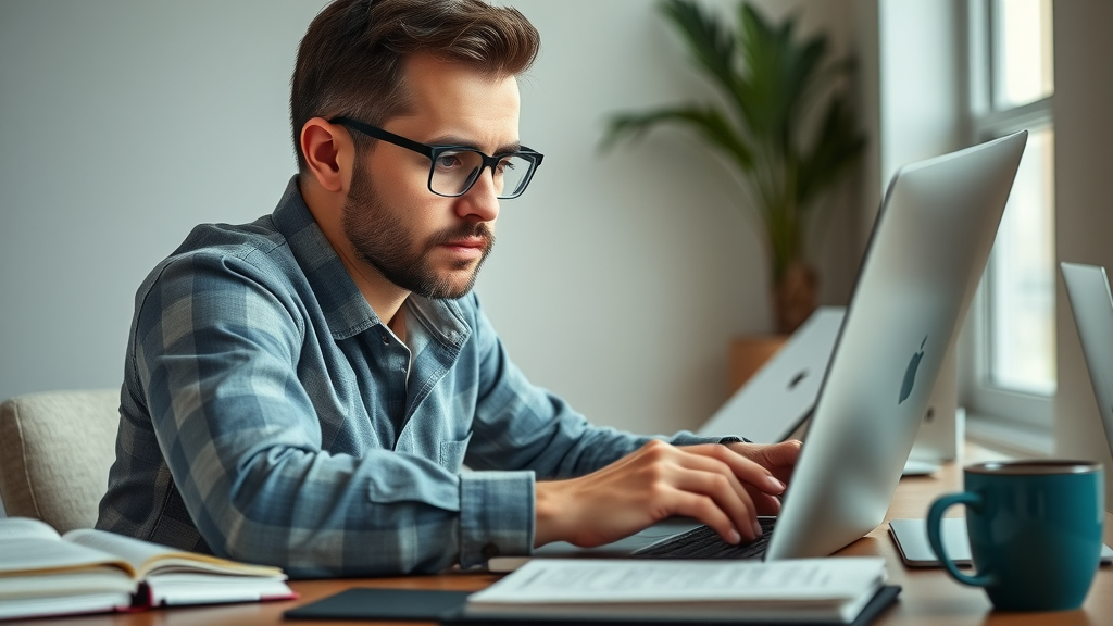 Content writer creating Google ad copy online advertising methods