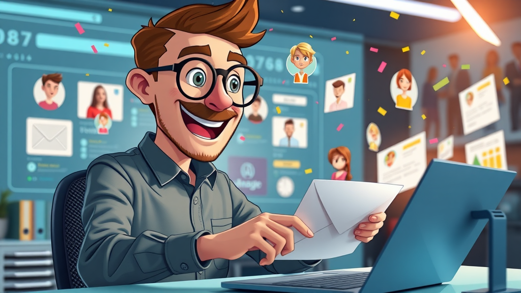 Email marketer setting up personalized dynamic marketing email content