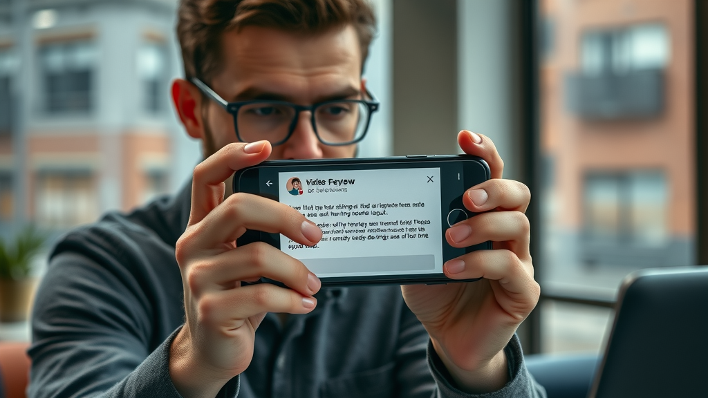 social media video: critical reviewer analyzing mobile video layout errors