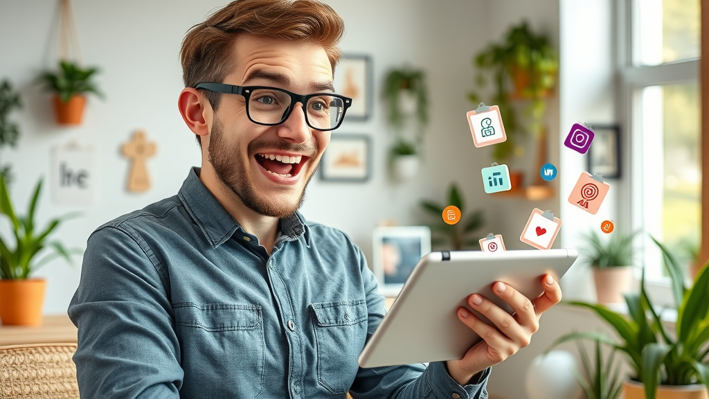 Creative marketing professional creating content for small business marketing strategies