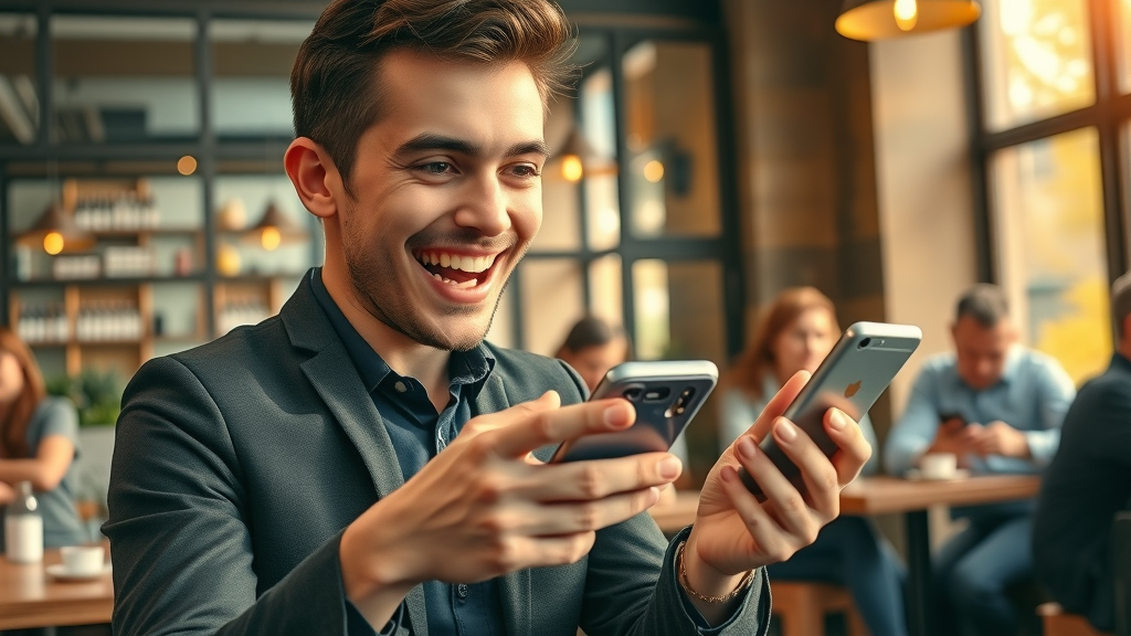 business owner posting content to social media and sparking engagement