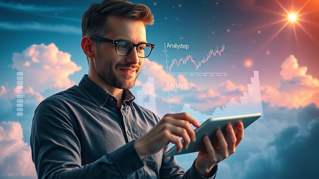 Marketer reviewing open rate analytics for email campaigns on a tablet