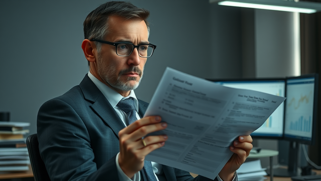 business decision-maker reviewing negative customer feedback reports as part of customer engagement plan