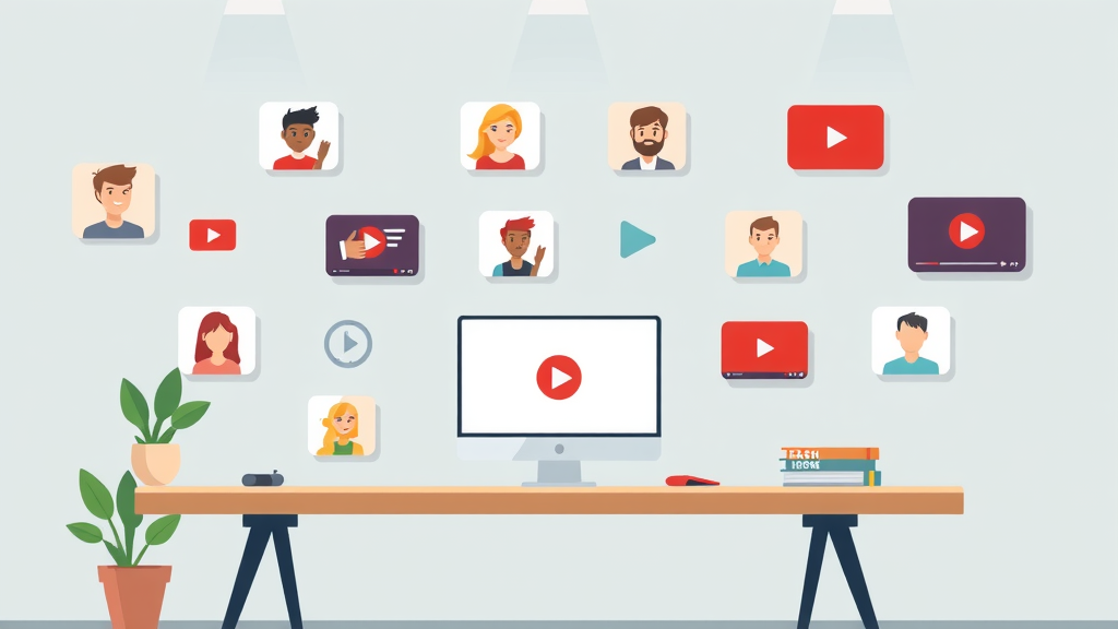 types of video: infographic with diverse video icons for explainer, testimonial, product demo and short-form videos