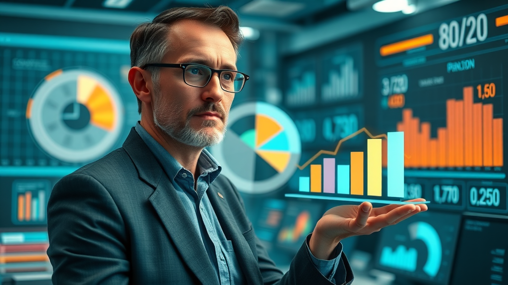 Strategist analyzing the 80/20 rule for email campaign impact