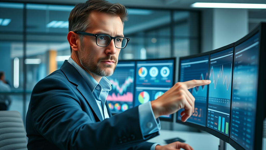affordable marketing ideas business owner reviewing marketing ROI data analytics