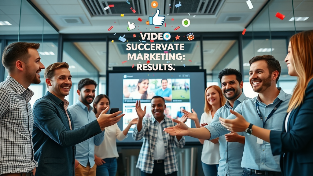 higher engagement with video content celebratory marketing team video social media campaign