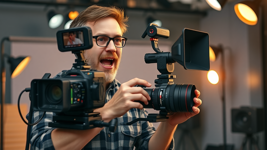 video marketing strategies filming high-quality explainer video in a studio