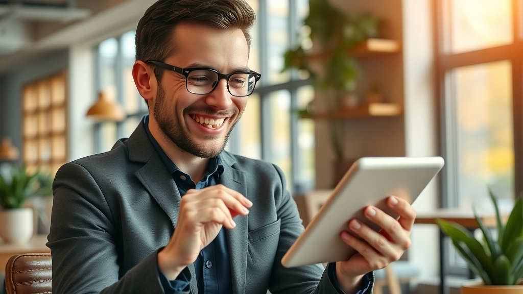 Small business owner using email marketing for brand loyalty online advertising